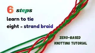 How to tie eight strand braid | Easy tutorial | Rainbow weaves