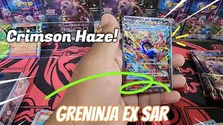 Unboxing  Pok&eacute;mon Crimson Haze Booster Box and pulled Greninja ex SAR!