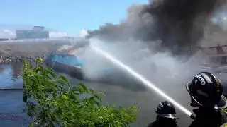 Ferry on fire near Mall of Asia