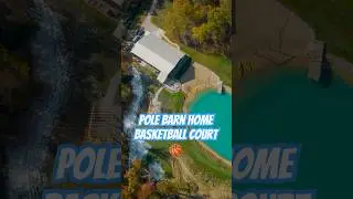 48&rsquo; x 104&rsquo; Pole Barn Hobby Shop with Basketball Court #barn  #barndominium #basketball #shorts