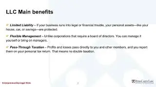 Introduction to LLCs