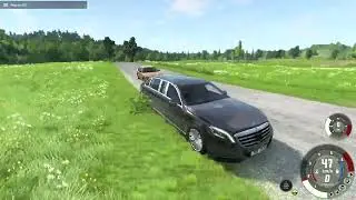 BeamNG drive мерседес майбах агрессивная езда