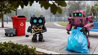 Robot Helpers Clean the Park! | Recycling for Kids | Eco-Friendly Cartoon 🤖  ♻️