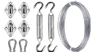 Sun Shade Sail Hardware Kit for Patio, Garden Triangle Rectangle and Square Sun Shade Sails Installa