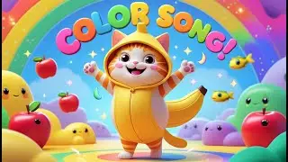 Learn Colors with Dancing Banana Cat 🍌 | Fun Color Song for Kids That Teaches Through Dance!