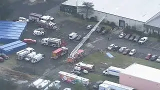 Raw video from hazmat incident in Plumsteadville, Bucks County