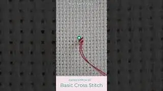 Базовая вышивка крестом - английский метод #вышивка #вышивкакрестомдляначинающих #вышивкакрестом