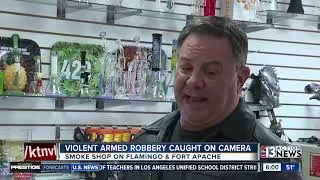 Violent armed robbery caught on camera in west Las Vegas