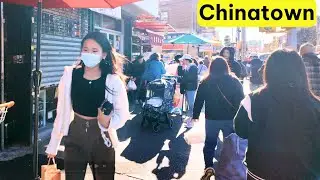 Walking Tour Chinatown NYC, Asian culture at its finest!  聪明的中国和韩国女孩