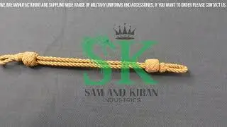 Custom Made Cap Cords, Custom Hat Cap Cord, Military Officer Silk Cap Cord, Bullion Cap Cords