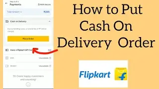 How To Put Cash On Delivery Orders On Flipkart App In Tamil