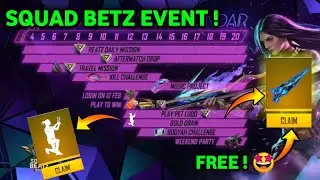 SQUAD BEATZ EVENT CALENDAR | SQUAD BEATZ EVENT FREE REWARDS | FREE FIRE NEW EVENT CALENDAR DETAILS |