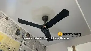 Atomberg renesa halo 900mm blaze Brown ceiling fan installation and review 
