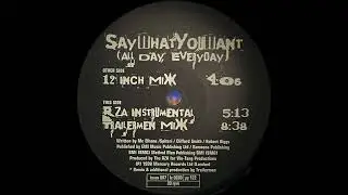 Texas feat. Wu-Tang Clan - Say What You Want (All Day, Every Day) (Trailermen Mix) [Mercury]