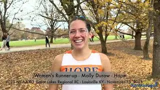 Interview: Molly Durow of Hope at the 2025 NCAA D3 Great Lakes Cross Country Regional