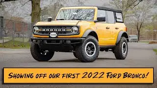 Cyber Orange Black Diamond 2022 Ford Bronco Walkaround!