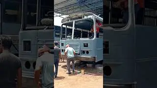 New APSRTC Bus bodybuilding work at Vijayawada Autonagar #truck #apsrtc #bus #buses #trending #viral