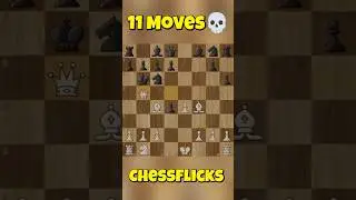 Checkmate in 11 Moves! Unbelievable Fast Chess Win🔥 #chess #edit #chessstrategy #chessforbeginners