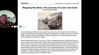 Mapping the West text   ReadWorks