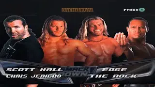 The Rock VS Chris Jericho VS Edge VS Scott Hall - WWF WrestleMania X8 GameCube - WWF WrestleMania 18