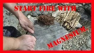 How To Start Fire With A Magnesium Block Tutorial W/ Cedar.