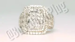 Bust Down Baguette 3 Tier Ring