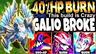 This Max Burn Galio Build BROKE ~ 40% HP BURN Damage with Q & 500+ AP 💰 LoL Top Galio s12 Gameplay