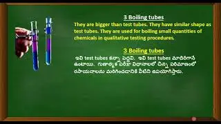 INTERMEDIATE FIRST YEAR VOC MLT P-1 UNIT-3 GLASS WARE & PLASTIC WARE USED IN BIOCHEMICAL LABORATORY
