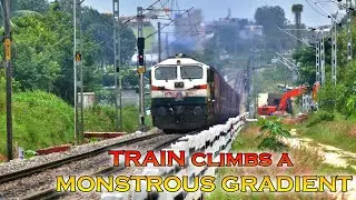 TRAIN Climbs a MONSTROUS GRADIENT !! Beautiful EMD NOTCH Sounds | Indian Railways Train Videos