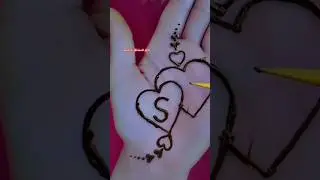 S❤️M couple name letter mehandi tattoo #hennatattoodesign #hennatatto #shortvideo