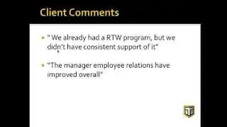 workers' comp training for transportation managers webinar
