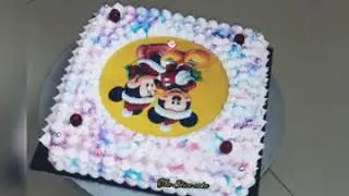 Micky Mouse Photo Print Cake
