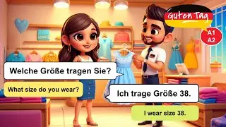 Shopping for Clothes in German 👗🛍️ | Simple Conversation with English Translation