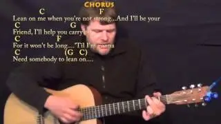 Lean On Me (Bill Withers) Strum Guitar Cover Lesson with Chords/Lyrics