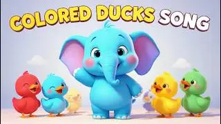 Five Colored Ducks Song with Mino 🐘🌈 Learn Colors for Kids