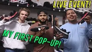 MY FIRST POP-UP SHOP!! (FREE YEEZYS AND MORE)