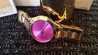 MICHAEL KORS - SLIM RUNAWAY - GOLD TONE WATCH - STYLE#MK3264 , &Oacute;RA BEMUTAT&Oacute; VIDE&Oacute;