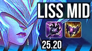 LISSANDRA vs LEBLANC (MID) | 5/2/6 | KR Challenger | 25.20