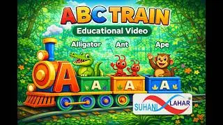 ABC Train | A for Alligator Ant Ape | Kids Learning Alphabet | Suhani Lahar