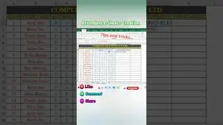 Make Attendance Sheet in Excel|Attendance count Formula in excel|How to make Attendance sheet