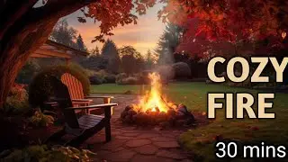 🍂 Cozy Autumn Fireplace | Pure Fire Crackling Sounds | 30 Minutes ASMR Relaxation for Sleep & Study