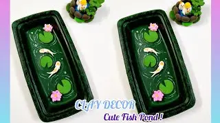 DIY Clay Decor/Fish Pond/Table Decor Idea/Air Dry Clay Craft/Polymer Clay/Clay Craft Ideas/Clay DIY.