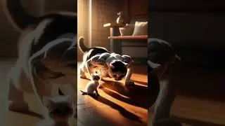 Cat doing push-ups 🥶😳 #ai #cat #3danimation #3dcharacterdesign #aiart
