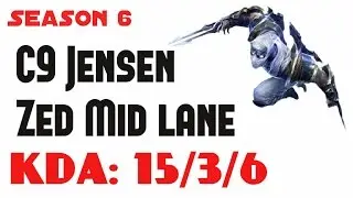 NA 5vs5 Ranked - C9 Jensen (Incarnati0n) - Zed Mid lane