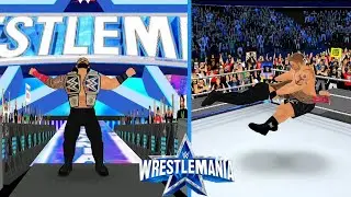 Recreation of Brock Lesnar vs Roman Reigns WM38 WR3D