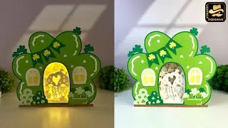 How To Make Paper Cut St. Patrick&rsquo;s Day House Box 2