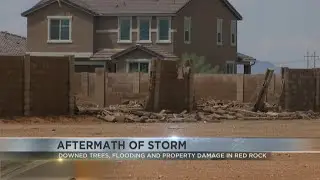 Storm in Red Rock topples walls and trees, residents recover