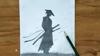 Как нарисовать самурая с мечом | простой урок рисования для начинающих 🐱