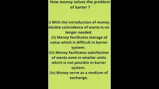 How money solves the problem of barter system