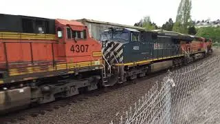 BCRAIL 4650 and BNSF 1453 H2 SD60M